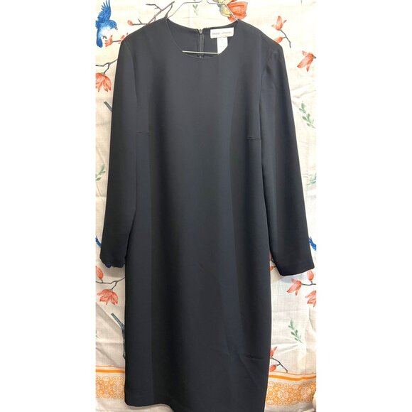 Drapers & Damons Womens Shift Dress Size 6 Black Polyester Lined 3/4 Sleeve - Picture 1 of 3